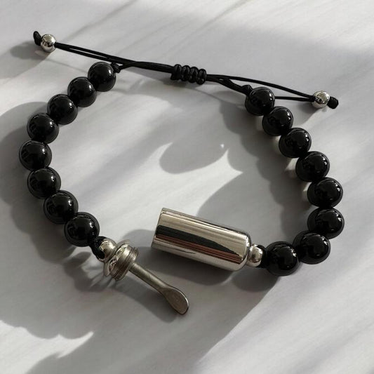 Unseen Black Bracelet with Mini Spoon