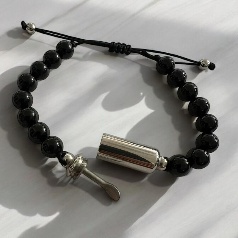 Unseen Black Bracelet with Mini Spoon