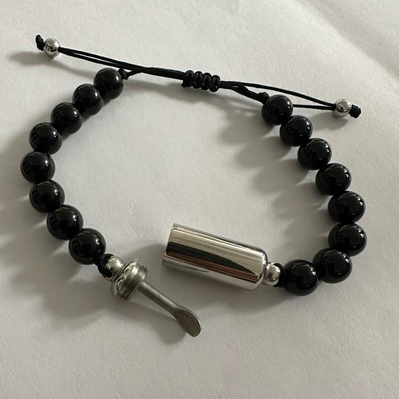 Unseen Black Bracelet with Mini Spoon